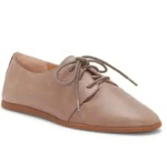 NWT Lucky Brand Aleikka Oxford Flats Titanium - Picture 1 of 8